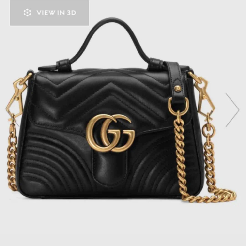 Gucci Black Leather Shoulder Bag